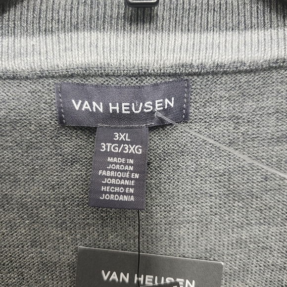 Van Heusen men's wool blend crew neck sweater size 3XL gray long sleeve … - Picture 3 of 7
